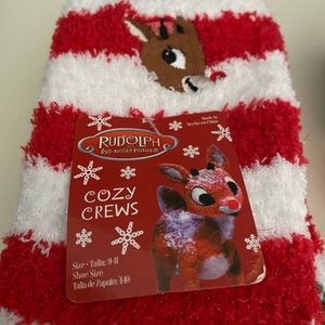 2 Pair - Women’s Christmas Rudolph Cozy Socks